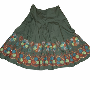Sweet by Miss Me Olive Bohemian Skirt Size Small